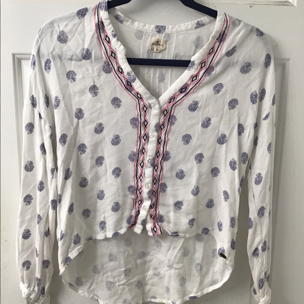 ONEILL SZ XS CUTE HI LO TOP SOFT COTTON GUC
